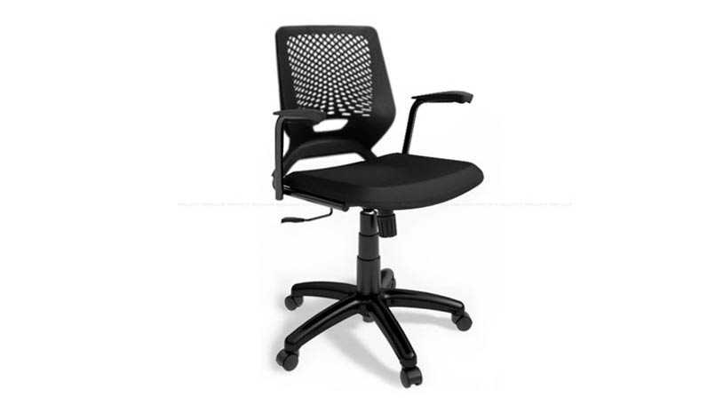 Cadeira Giratória com Braço Preta Beezi B13 Elitte Office móveis para escritório em ribeirão preto