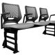 Cadeira Longarina Beezi 3 Lugares B9 Elitte Office móveis para escritório em ribeirão preto